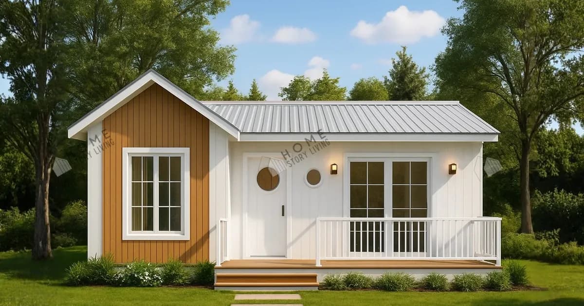 Exterior view of the Japanese 02 prefab home, 36 sqm