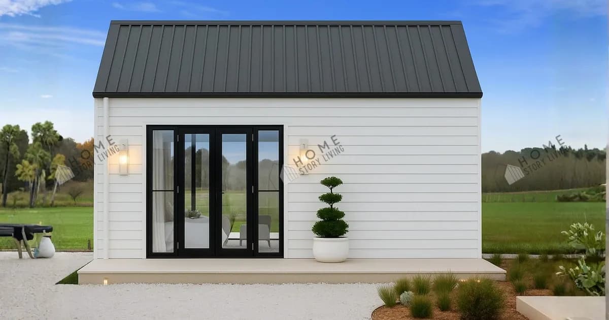 Exterior view of the Simple Minimal 05 prefab home, 18 sqm
