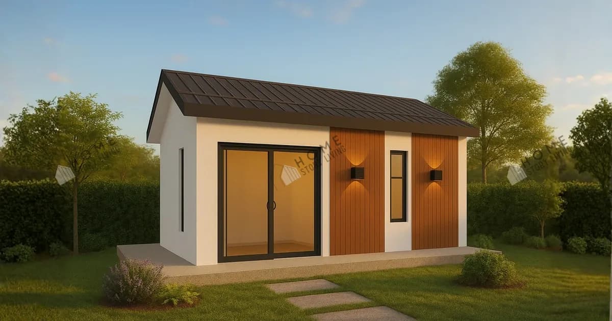 Exterior view of the Simple Minimal 06 prefab home, 18 sqm