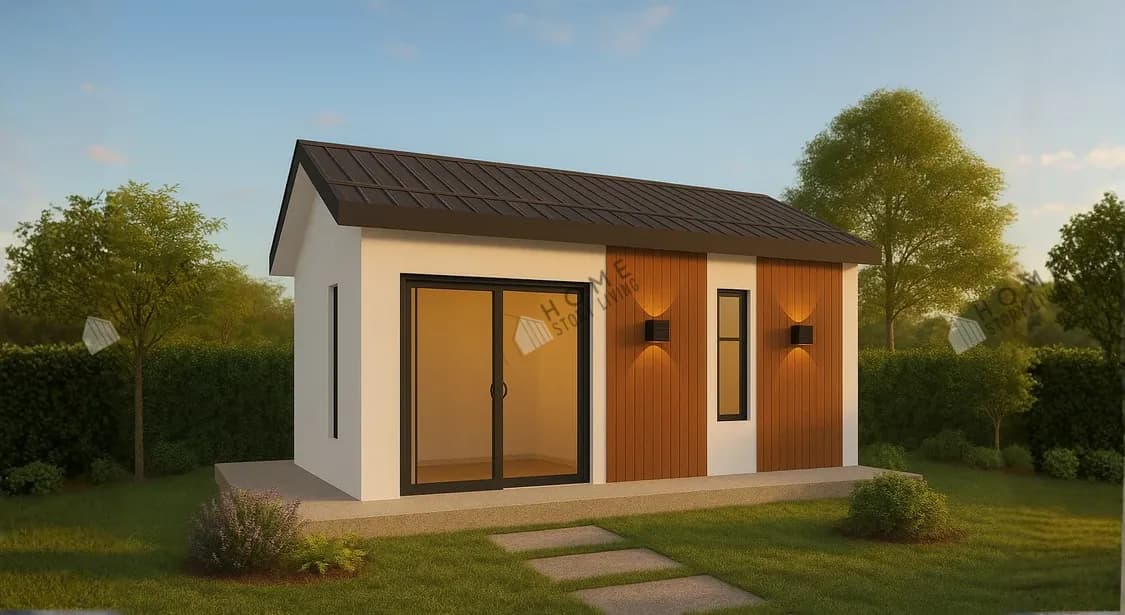 Exterior view of the Simple Minimal 06 prefab home, 18 sqm