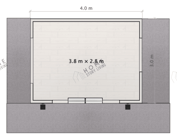 แปลนบ้าน Minimalist House Design 01: "Simple Happiness" ขนาด 4 × 3 เมตร