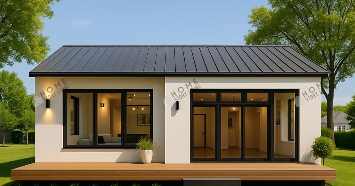 ภาพภายนอกแบบบ้าน Modern 01 พื้นที่ใช้สอย 32 ตร.ม.