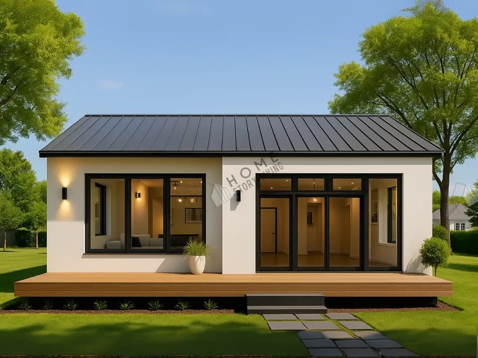 ภาพภายนอกแบบบ้าน Modern 01 พื้นที่ใช้สอย 32 ตร.ม.