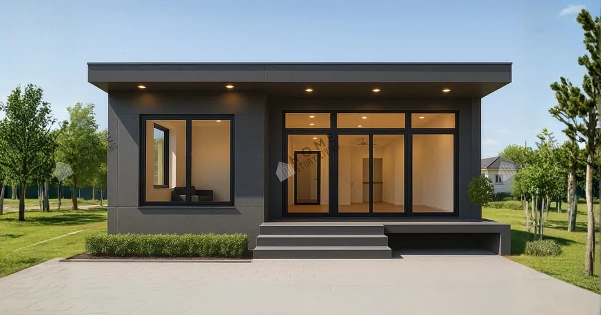ภาพภายนอกแบบบ้าน Modern 03 พื้นที่ใช้สอย 21 ตร.ม.