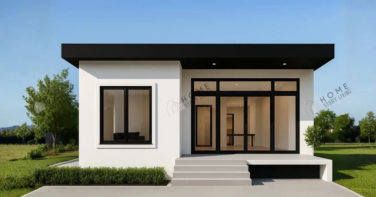 ภาพภายนอกแบบบ้าน Modern 04 พื้นที่ใช้สอย 21 ตร.ม.