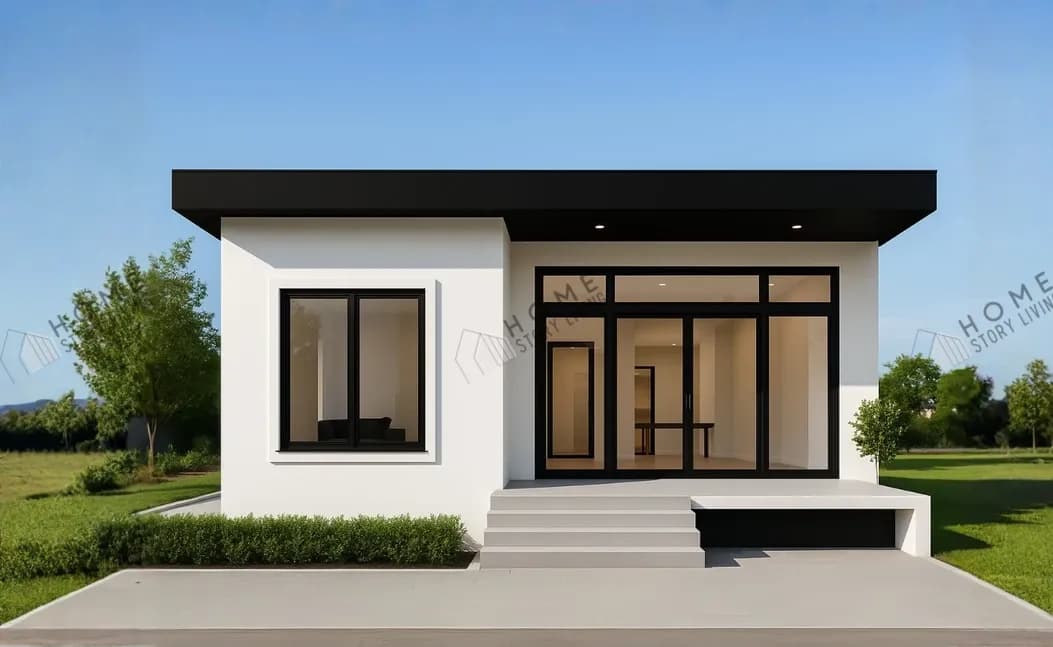 ภาพภายนอกแบบบ้าน Modern 04 พื้นที่ใช้สอย 21 ตร.ม.