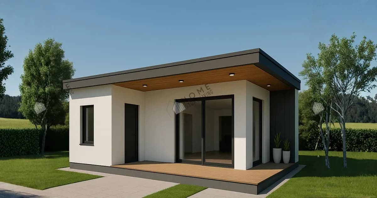ภาพภายนอกแบบบ้าน Modern 05 พื้นที่ใช้สอย 41 ตร.ม.