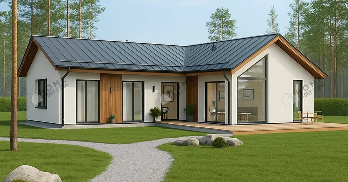 ภาพภายนอกแบบบ้าน Modern 07 พื้นที่ใช้สอย 42 ตร.ม.