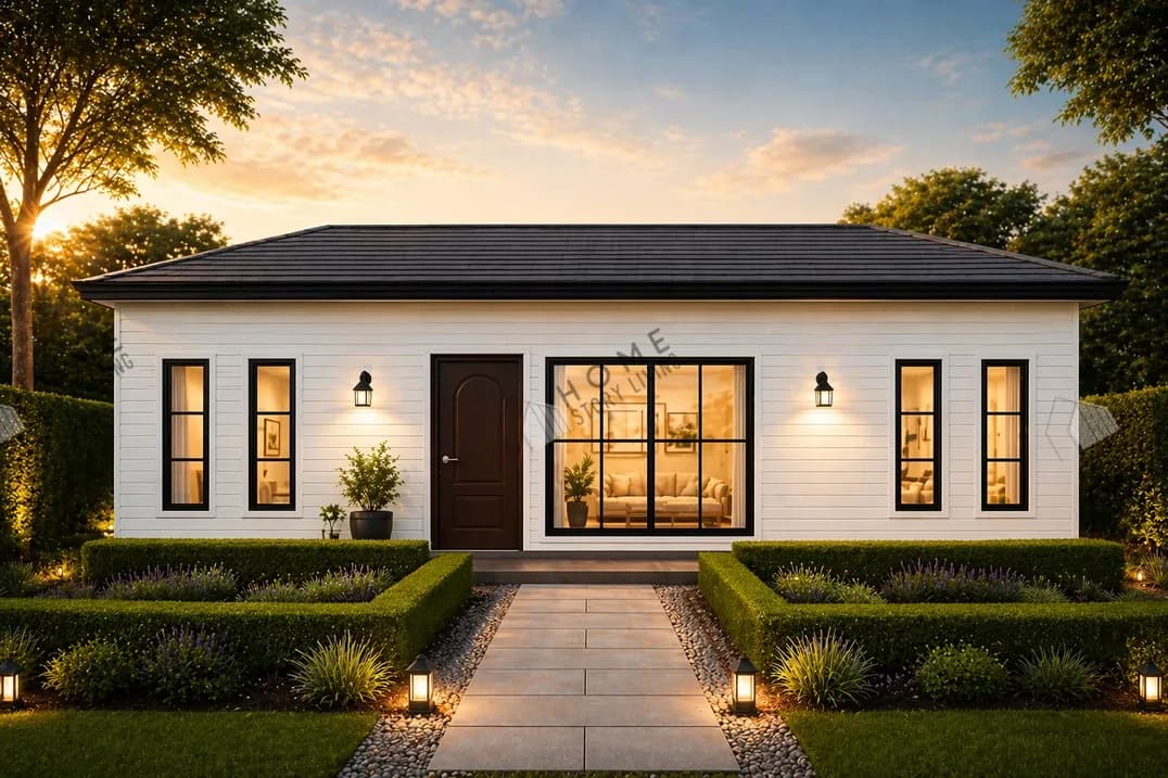 ภาพภายนอกแบบบ้าน Modern I 01 พื้นที่ใช้สอย 33 ตร.ม.