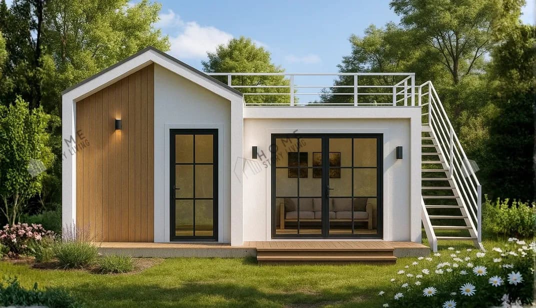 ภาพภายนอกแบบบ้าน Nordic 01 พื้นที่ใช้สอย 21 ตร.ม.