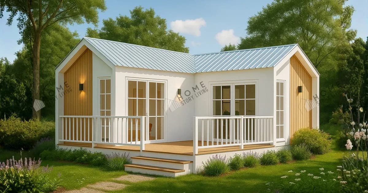 ภาพภายนอกแบบบ้าน Nordic 02 พื้นที่ใช้สอย 36 ตร.ม.
