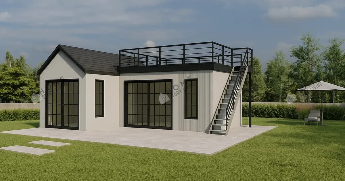 ภาพภายนอกแบบบ้าน Nordic 04 พื้นที่ใช้สอย 36 ตร.ม.