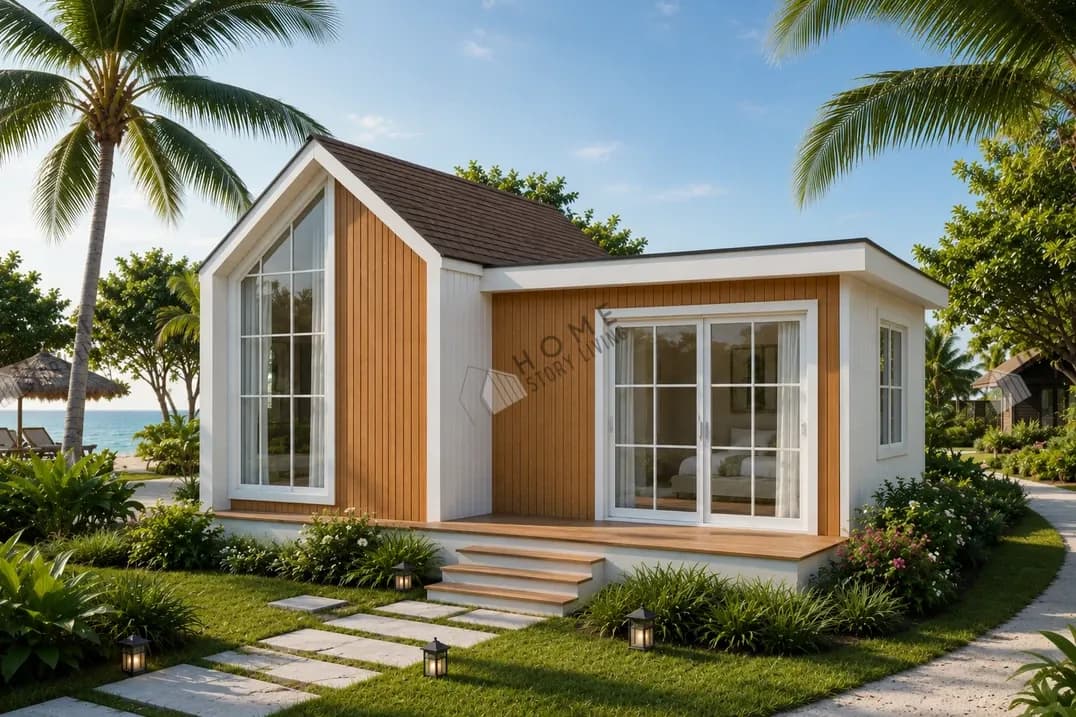 ノルディック 08プレハブ住宅の外観、延床面積24㎡